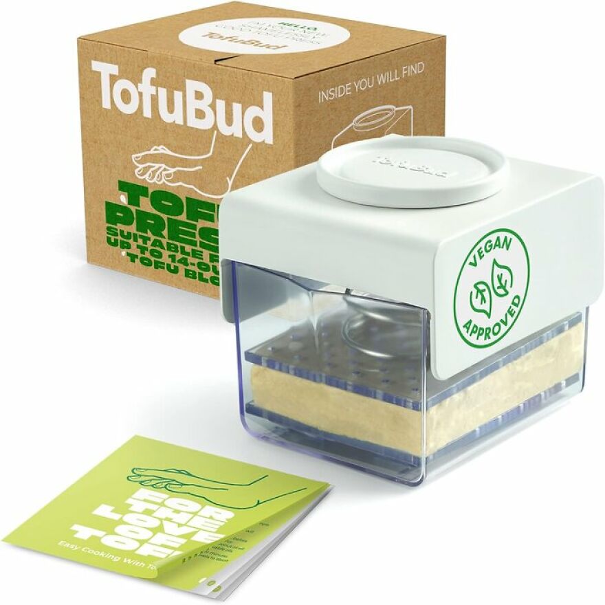 Tofu Press: Achieve the ideal texture and bid farewell to mushy tofu while welcoming firm deliciousness with the addition of a convenient and efficient tofu press to your kitchen tools.