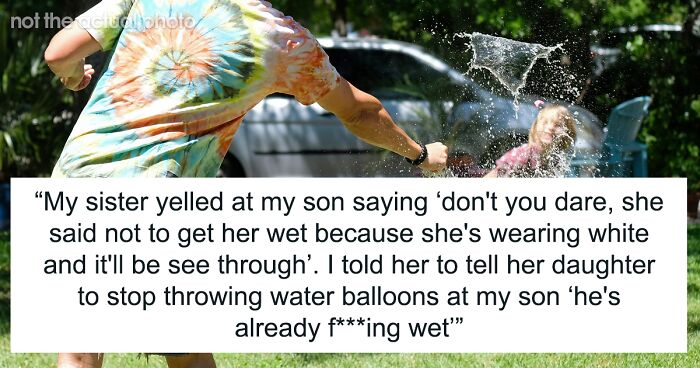 Sister Allows Her Daughter To Throw Balloons At Boy Without Letting Him Do The Same, Dad Intervenes