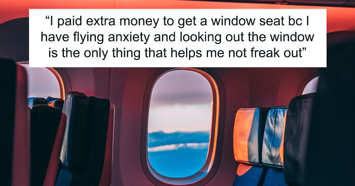 Lady States Her Eyes Hurt From The Plane Window’s Light, Reaches Over And Slams It