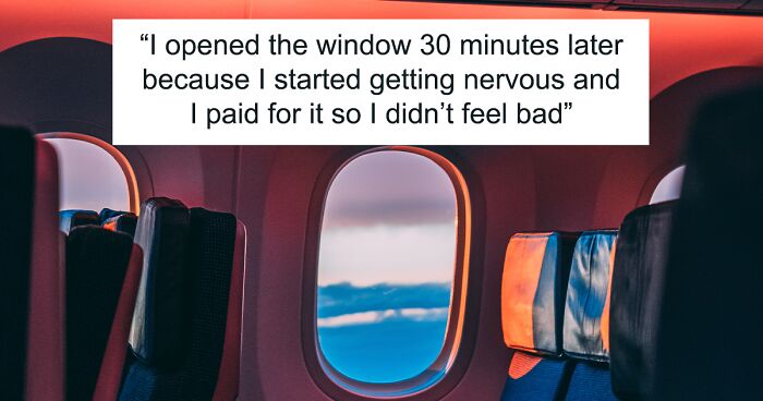 Entitled Lady Says That Her Eyes Hurt From Window’s Glow On The Plane, Reaches Over And Shuts It 