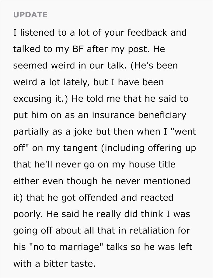 Woman Questions Whether It Was Jerkish Not To Put BF On Her House’s Title, Shares A Surprise Ending