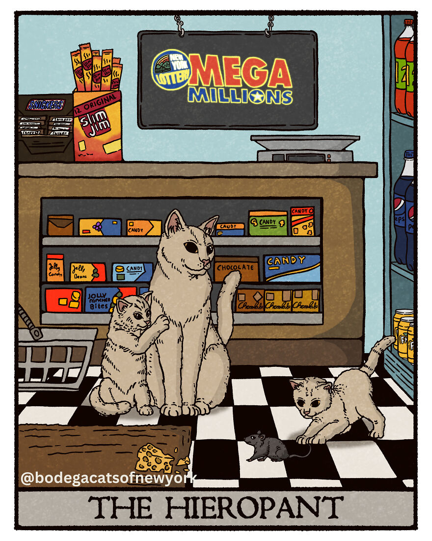 Check Out The First 7 Cards From The Upcoming Bodega Cats Tarot Deck