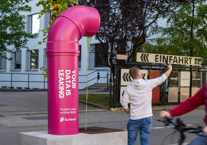 Leaking Pipe Stunt Challenges Big Tech On The Streets Of Munich