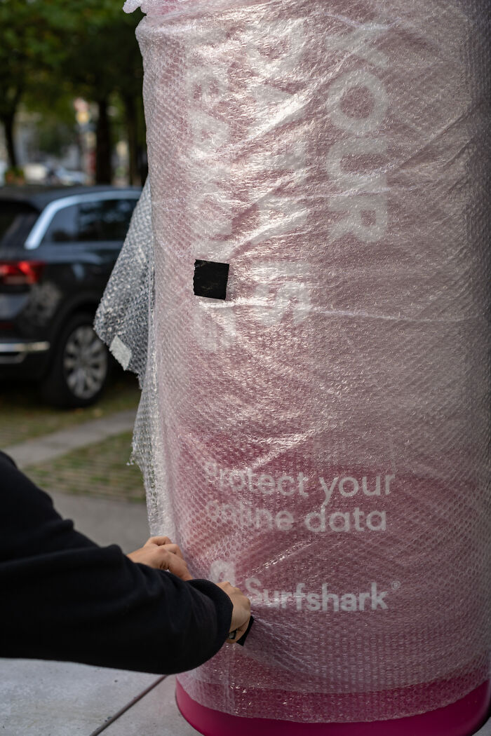 Leaking Pipe Stunt Challenges Big Tech On The Streets Of Munich