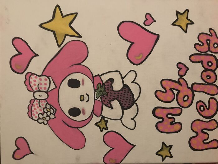 This Is My Most Recent Painting :) Sanrio Forever ❤️