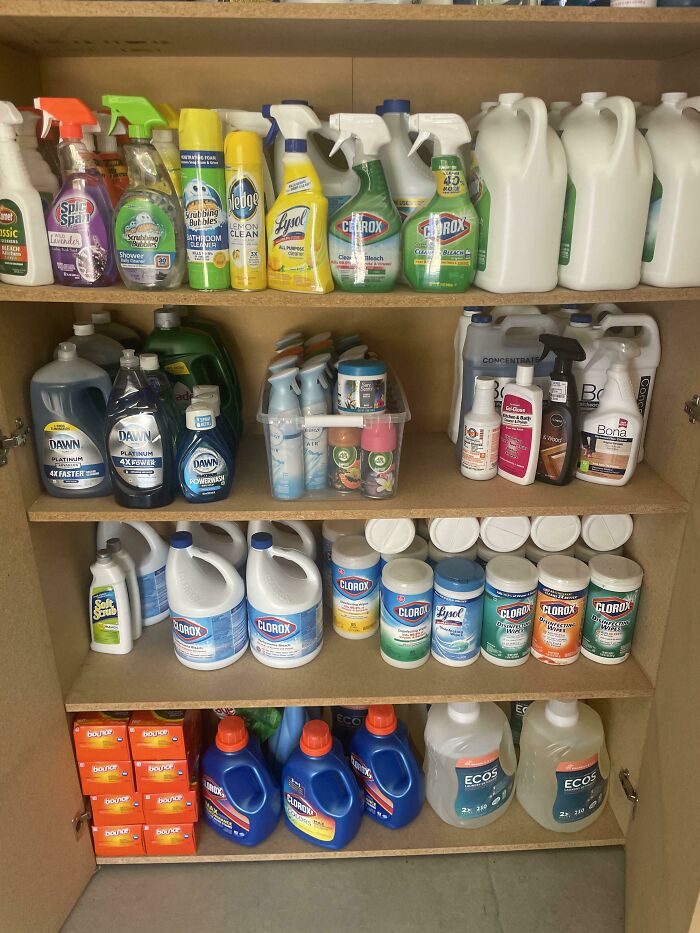 Cleaning Supplies Closet In Garage