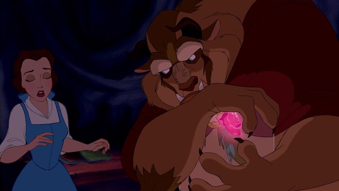 Beauty and the Beast animated movie scene 