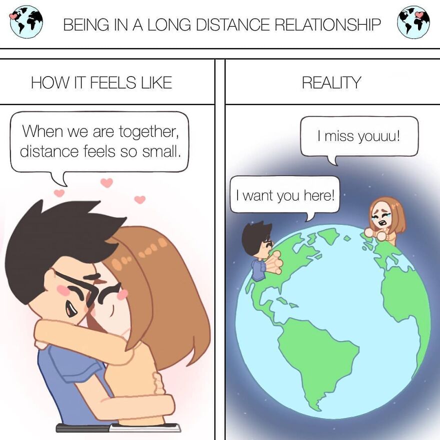 Artist Captures Feelings Of Being In A Long-Distance Relationship