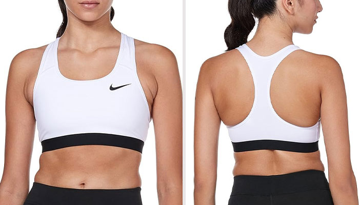 Nike Women's Medium Support Non Padded Sports Bra:stays In Place During Workouts And Quickly Wicks Away Sweat