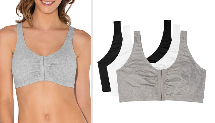 NEW Fruit of the Loom Women's Comfort Front Close Sports Bra