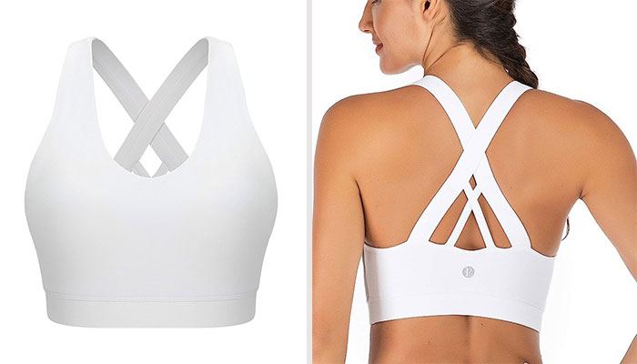 Running Girl Sports Bra With Removable Cups: Promises Sweat-Wicking Comfort, Removable Cups, And A Trendy Crisscross Back