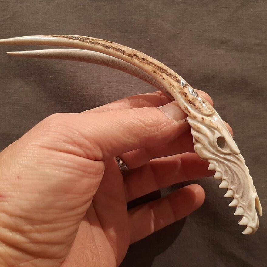 My Husband Makes Amazing Hair Pins From Deer Antler.