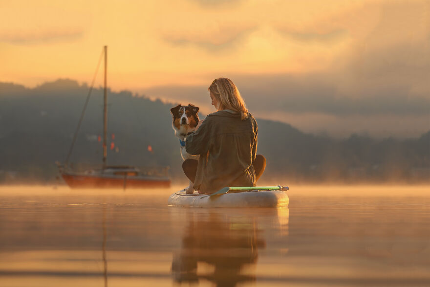 Finalist, Dogs And People: "Sunrise Mood" By Petra Nestelbacher