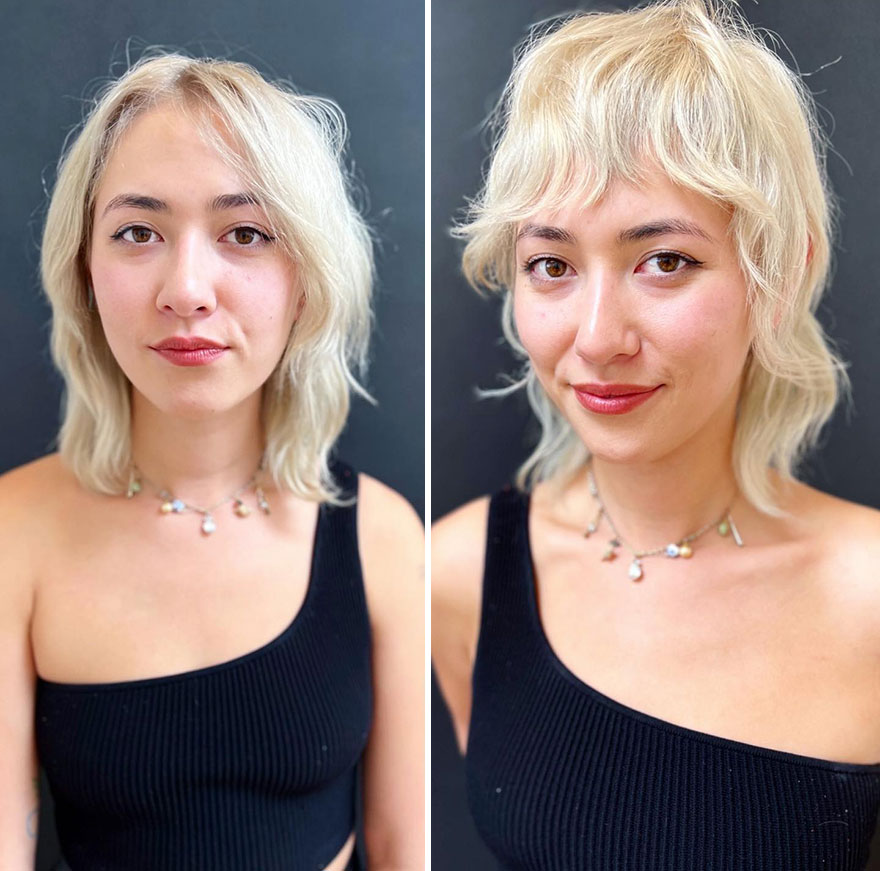 This Hairdresser Manages To Make Her Clients Look Brighter After A Haircut