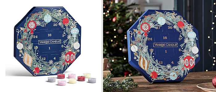 The Warmth Of The Season With Yankee Candle Wreath Advent Calendar - Because Nothing Makes A Home Feel More Like Christmas, Than The Scent Of One!