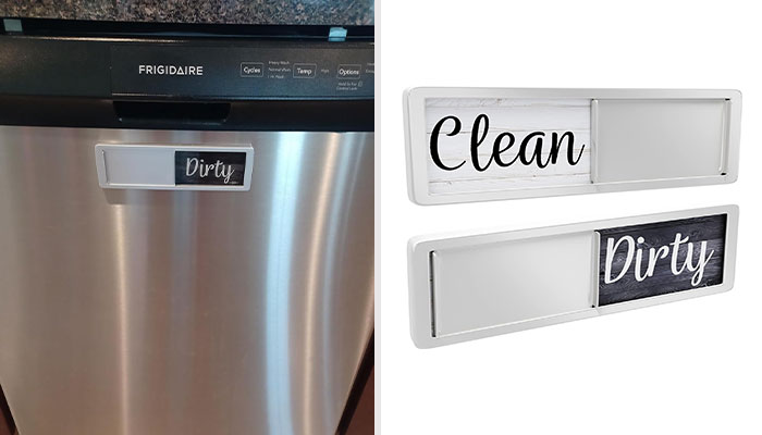 Magnetmate: Dishwasher Clean/Dirty Sign - 'Slide' Into Organized Kitchen Living With Our Wood-Toned Wonder, Making Dish Duty A 'Dirt'-Free Delight!