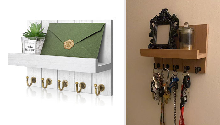 Rebee Vision Key Harmony: Wall-Mount Mail Organizer - Hang Onto Your Essentials With Farmhouse Flair, Making Lost Items A 'Key-Se' Of The Past!