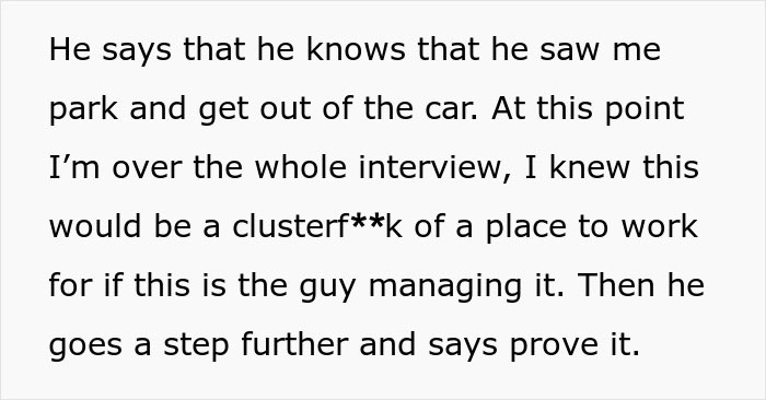 Person Leaves Interview When Manager Demands They Prove It’s Not Their Car In The Handicap Spot