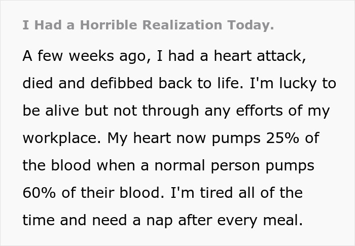 HR Rushes Heart Attack Survivor To Return To Work And Won’t Cover Their Sick Leave