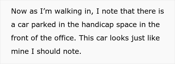 Person Leaves Interview When Manager Demands They Prove It’s Not Their Car In The Handicap Spot