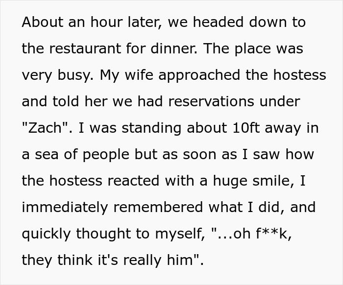 Man Named Zach Lives To Regret His Funny Prank Of Making A Reservation As The 'Zach Galifianakis'