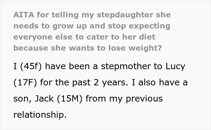 “AITA For Telling My Stepdaughter She Needs To Stop Expecting Everyone To Cater To Her Diet?”