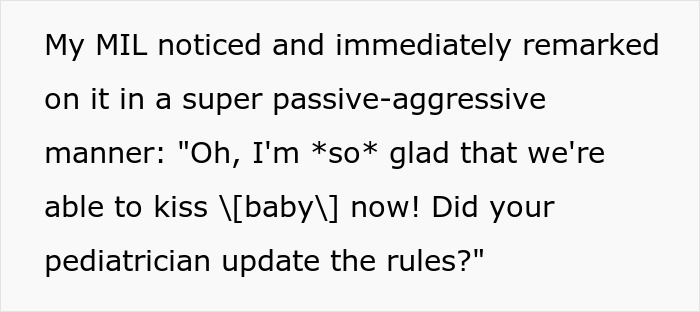 Woman Kisses Her Baby In Front Of MIL While She's Not Allowed To, Gets Asked To Stop But Refuses