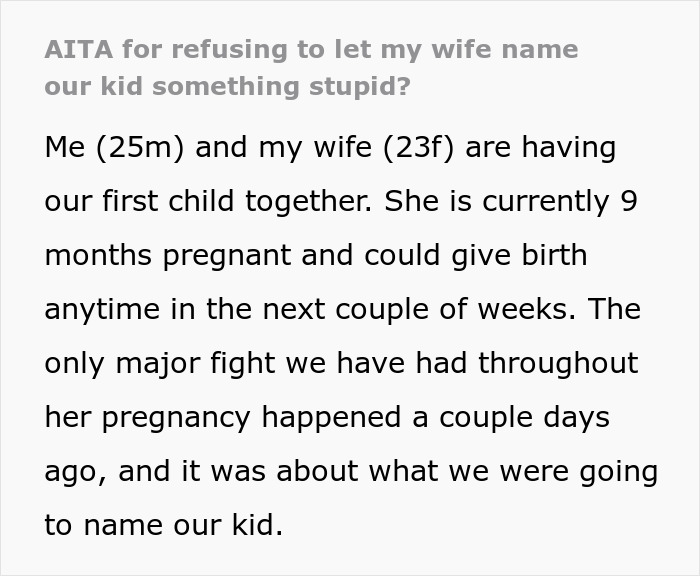 Wife Leaves After Man Refuses To Name A Baby An Odd Name, He Goes Online To Ask Who’s Wrong Here