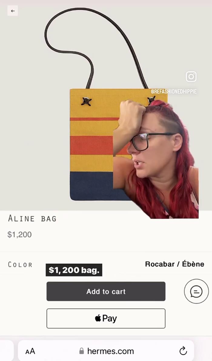 This Is A $1200 Hermes Aline Bag