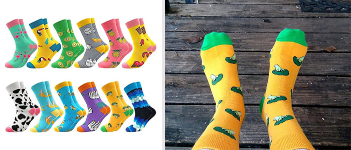 Spread Smiles And Feel-Good Vibes With Our Patterned And 12-Pack Of Funky Crew Socks! Wearing These Funky Socks Will Brighten Up Your Day And Everyone Else's Too!