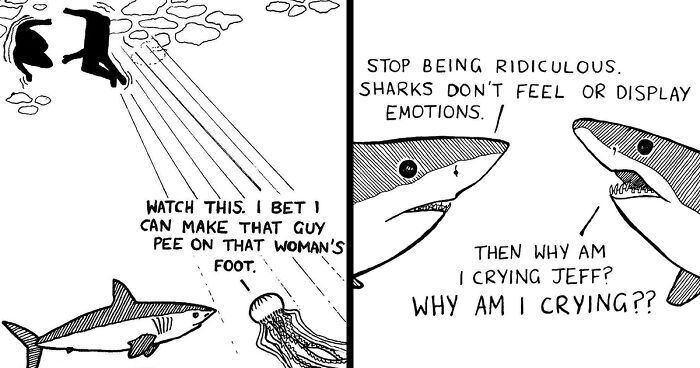 This Comic Series Showcases The Secretly Hilarious Life Of Sharks And Other Aquatic Animals (68 New Pics)