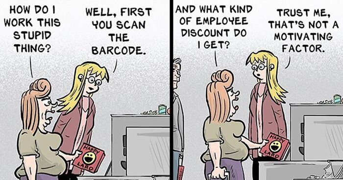 This Artist Makes Humorous Comics About Retail Employees, And Here Are His 44 Recent Works