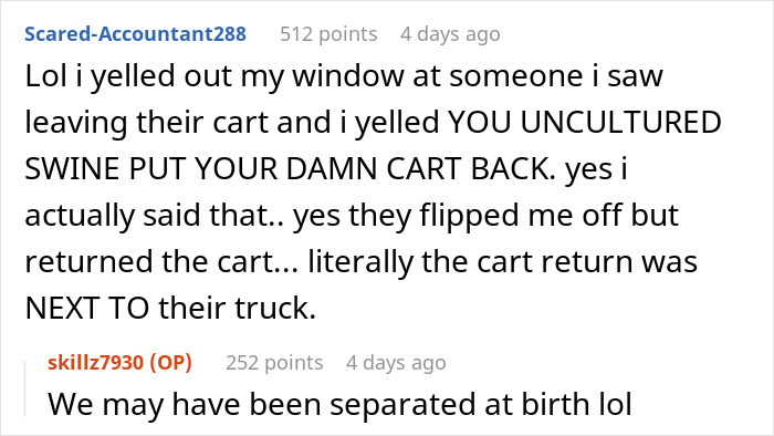 Karens Leave Their Cart In The Middle Of Parking Lot, Get Surprised When Another Shopper Confronts Them