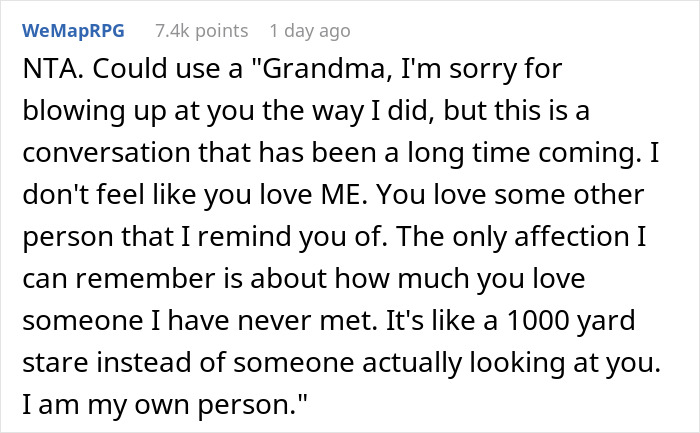 18 Y.O. Loses Temper After Once Again Her Grandma Tried To Turn Her Into Her Dead Daughter