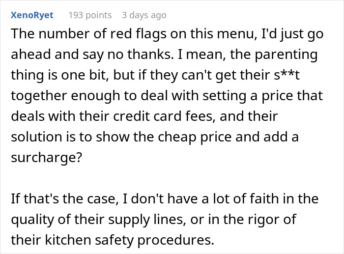 Restaurant Menu Says That There Is A Fee “For Adults Unable To Parent” And Netizens Are Raging