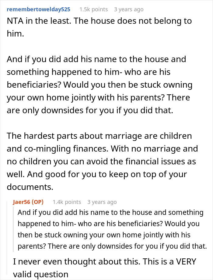 Woman Questions Whether It Was Jerkish Not To Put BF On Her House’s Title, Shares A Surprise Ending