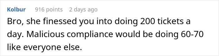 Boss Wants The Most Efficient Employee To Stay Late Like Everyone Else, They Maliciously Comply