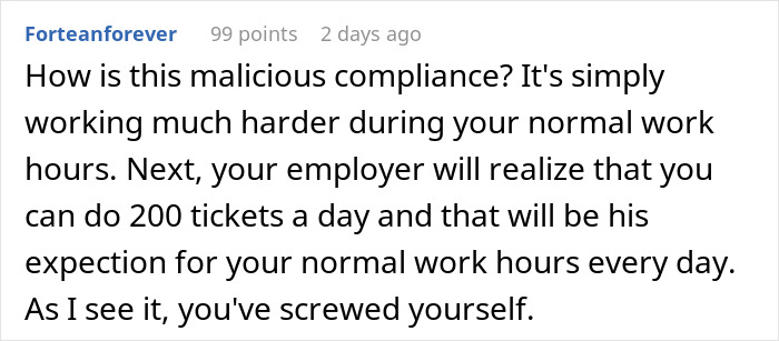 Boss Wants The Most Efficient Employee To Stay Late Like Everyone Else, They Maliciously Comply