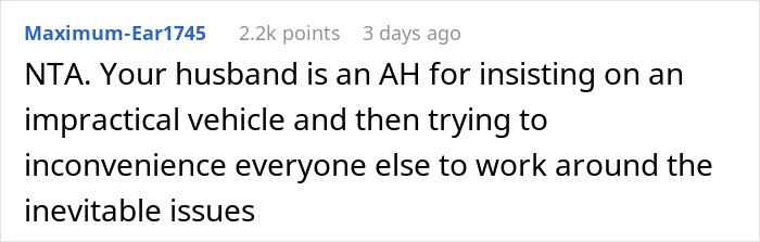 Husband Upset Wife Won’t Give Him Her Car Despite Not Letting Her Drive His Beloved Truck