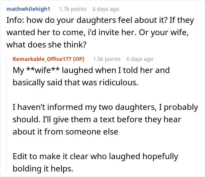 DIL Calls Man To Ask About Daughters’ Lunch, He Tells Her She Is Not His Daughter 