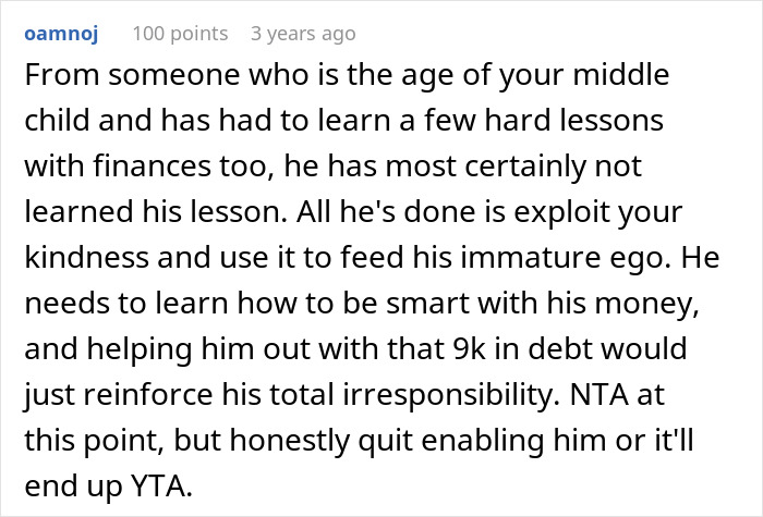 "He Stole One Of My Credit Cards": Entitled Son Expects His Well-Off Boomer Parents To Support Him