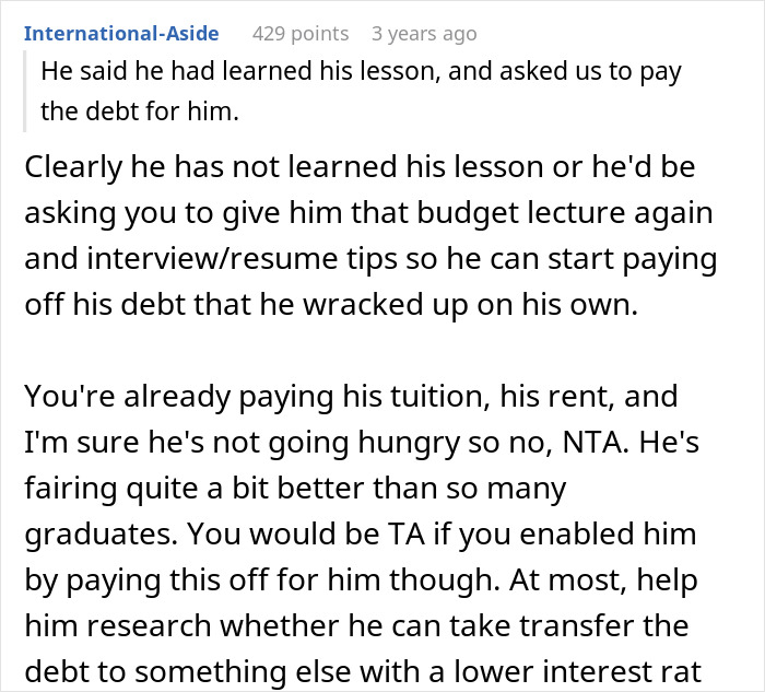 "He Stole One Of My Credit Cards": Entitled Son Expects His Well-Off Boomer Parents To Support Him