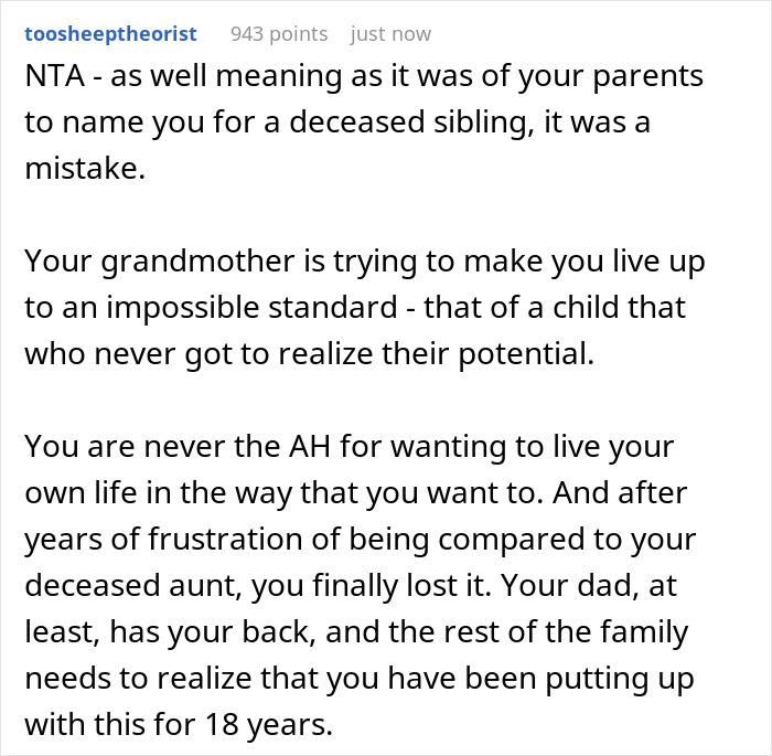 18 Y.O. Loses Temper After Once Again Her Grandma Tried To Turn Her Into Her Dead Daughter