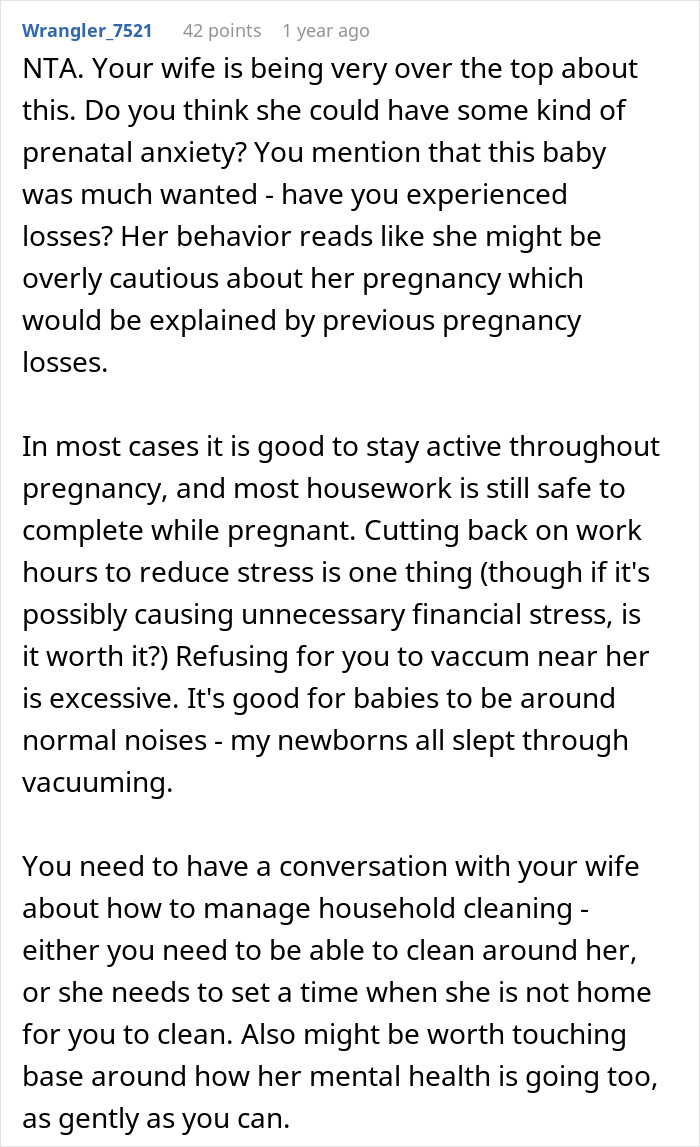 Man At Wit’s End As Home Turns Messy Following Pregnant Wife’s Demand He Doesn’t Vacuum