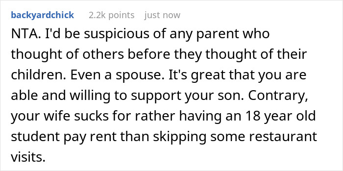 “[Am I A Jerk] For Telling My Wife That My Son Will Always Come Before Her?” 