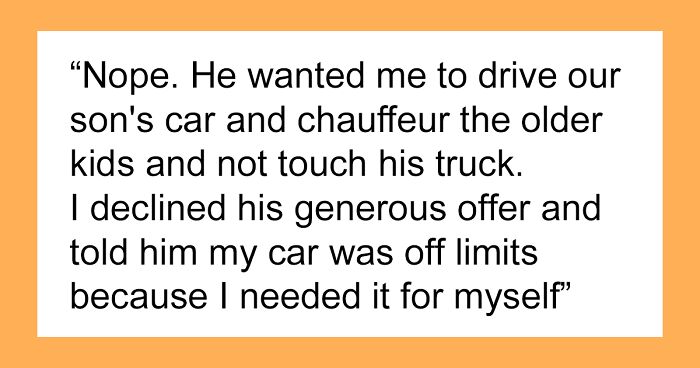 Husband Upset Wife Won’t Give Him Her Car Despite Not Letting Her Drive His Beloved Truck