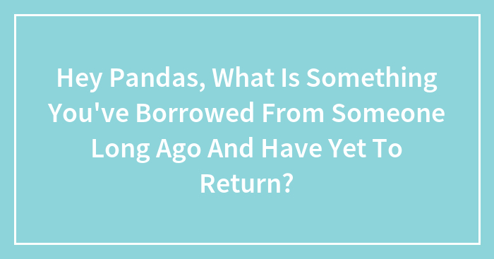 Hey Pandas, What Is Something You’ve Borrowed From Someone Long Ago And Have Yet To Return? (Closed)