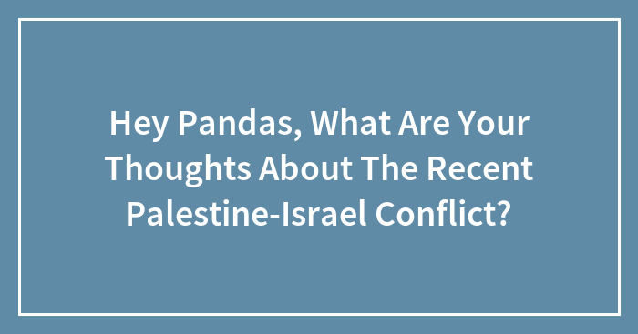 Hey Pandas, What Are Your Thoughts About The Recent Palestine-Israel Conflict? (Closed)