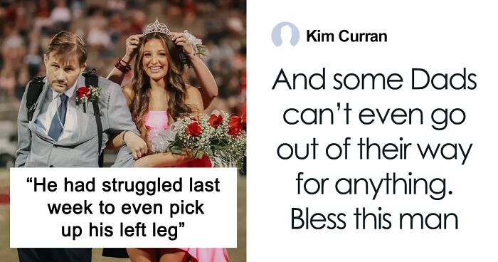 People Applaud Dad For Escorting His Homecoming Queen Daughter Amidst Late-Stage Cancer