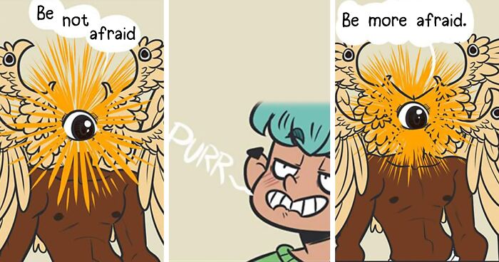 44 Humorous Interactions Between People And Supernatural Beings By This Comic Artist